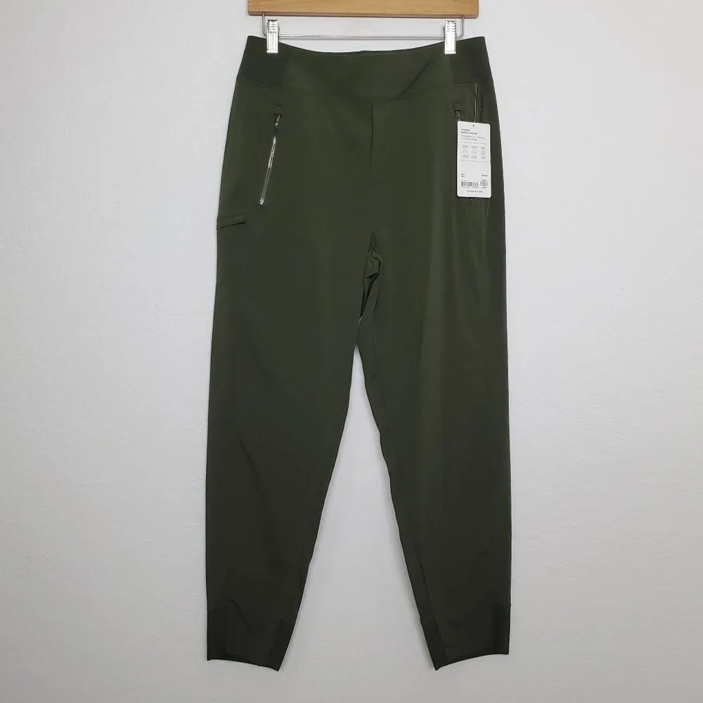 Athleta NWT Womens Trekkie North Jogger Size 8 Green Quick Dry Pull On
